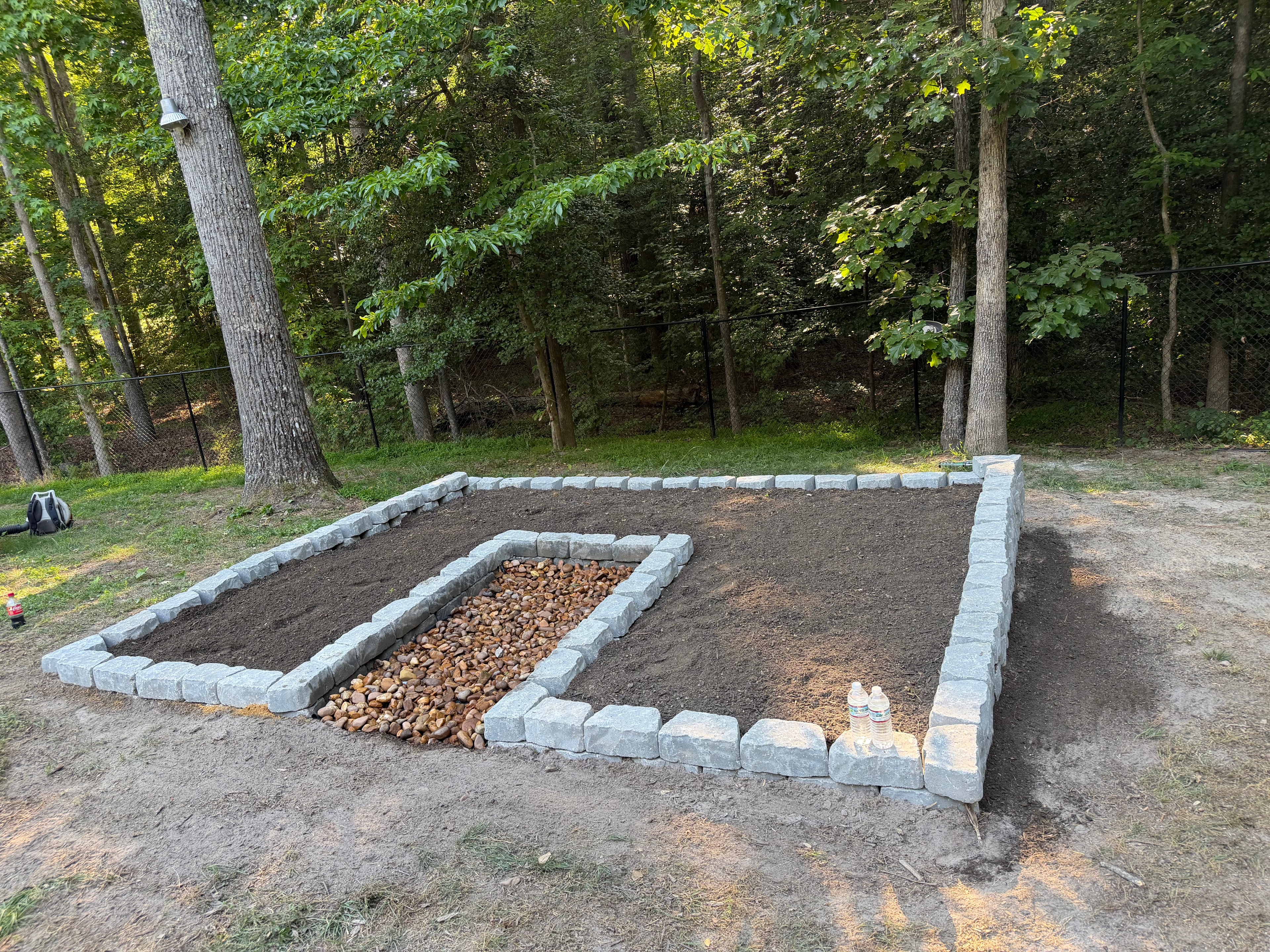 Fire Pit Stone Border