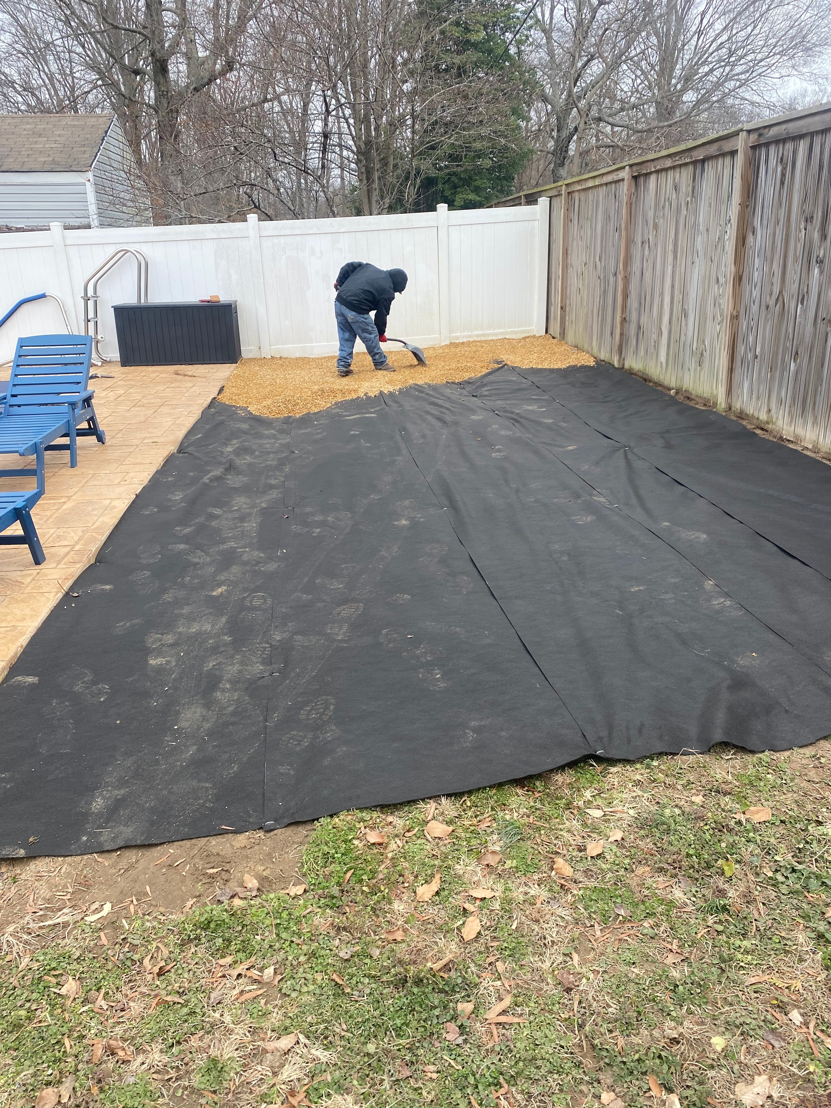 Landscaping Fabric Install